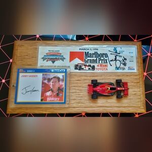 Vintage Jimmy Vasser signed memorabilia